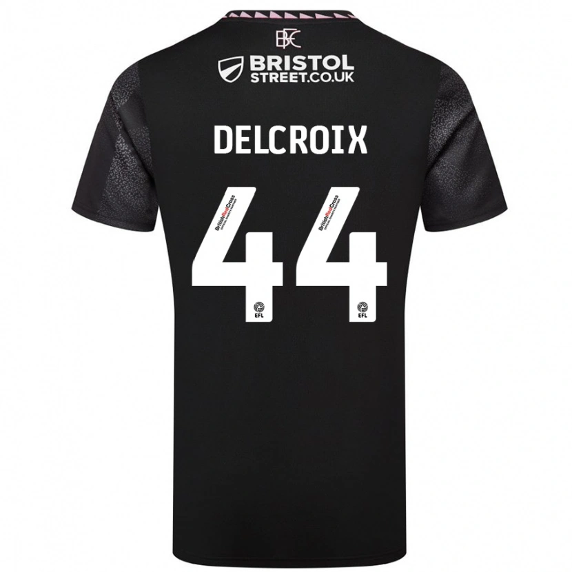 Danxen Herren Hannes Delcroix #44 Schwarz Auswärtstrikot Trikot 2024/25 T-Shirt Schweiz