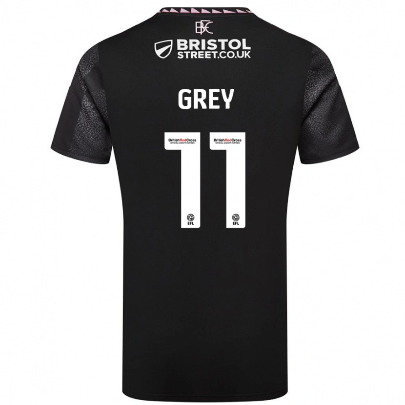 Danxen Herren Anna Grey #11 Schwarz Auswärtstrikot Trikot 2024/25 T-Shirt Schweiz