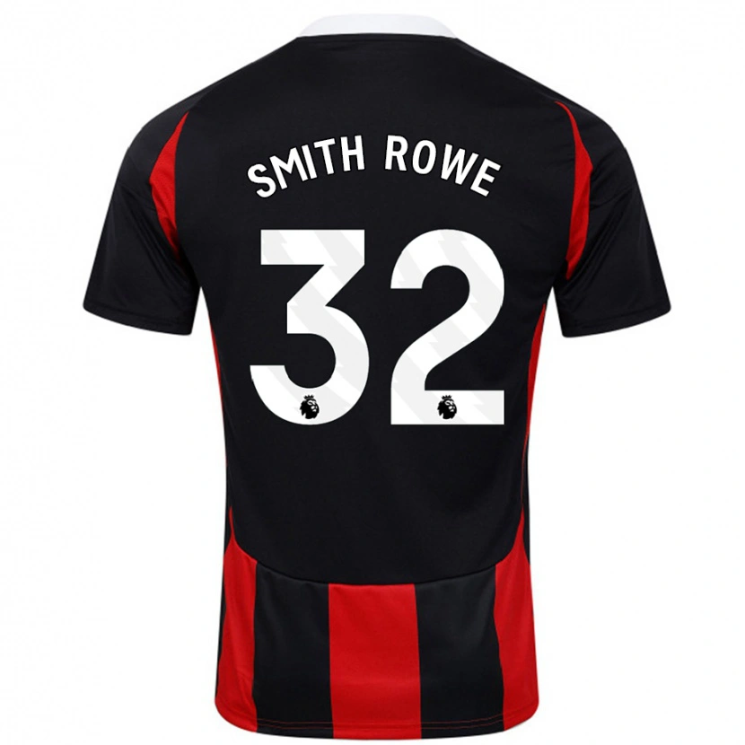 Danxen Herren Emile Smith Rowe #32 Schwarz Rot Auswärtstrikot Trikot 2024/25 T-Shirt Schweiz