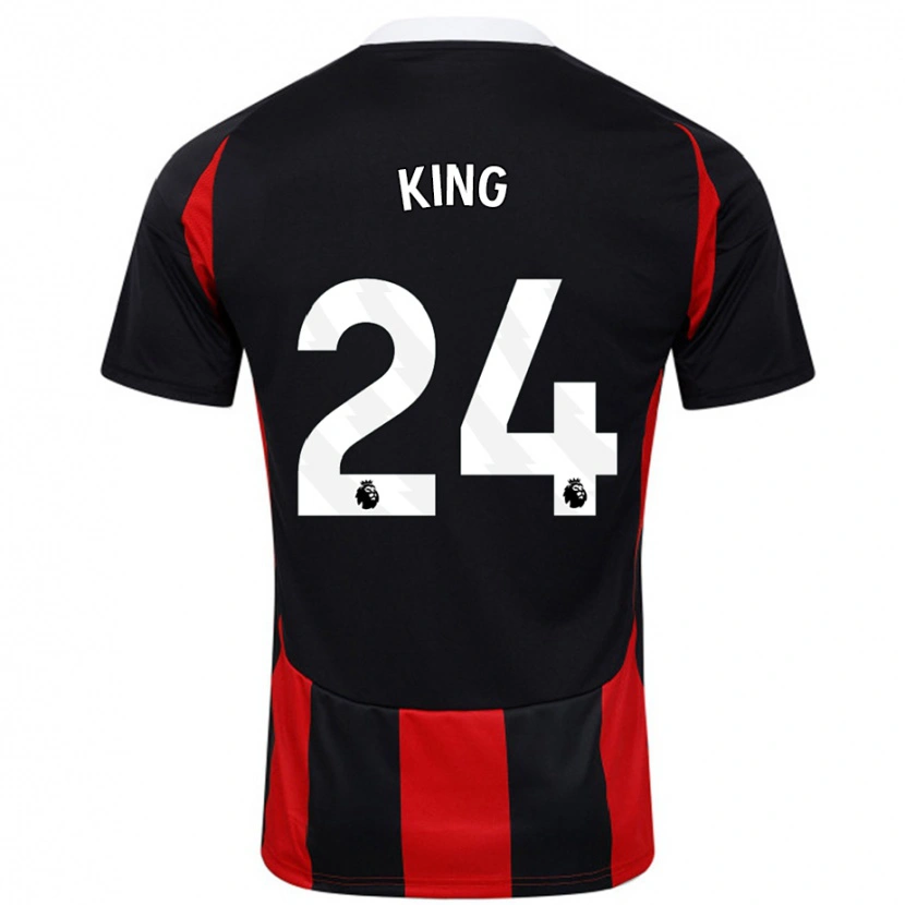 Danxen Herren Joshua King #24 Schwarz Rot Auswärtstrikot Trikot 2024/25 T-Shirt Schweiz