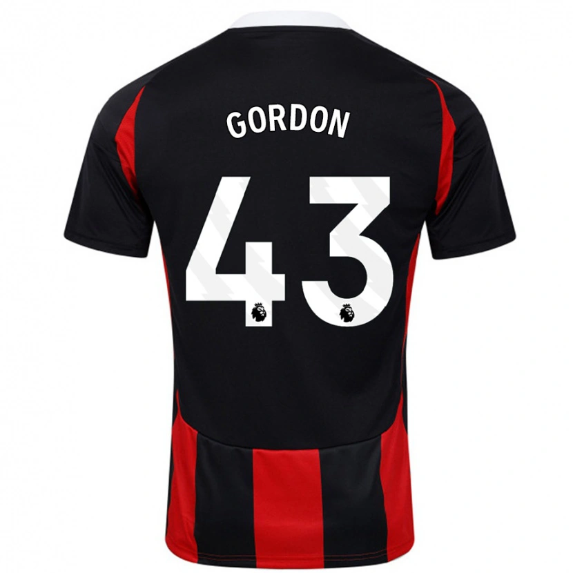 Danxen Herren Lemar Gordon #43 Schwarz Rot Auswärtstrikot Trikot 2024/25 T-Shirt Schweiz