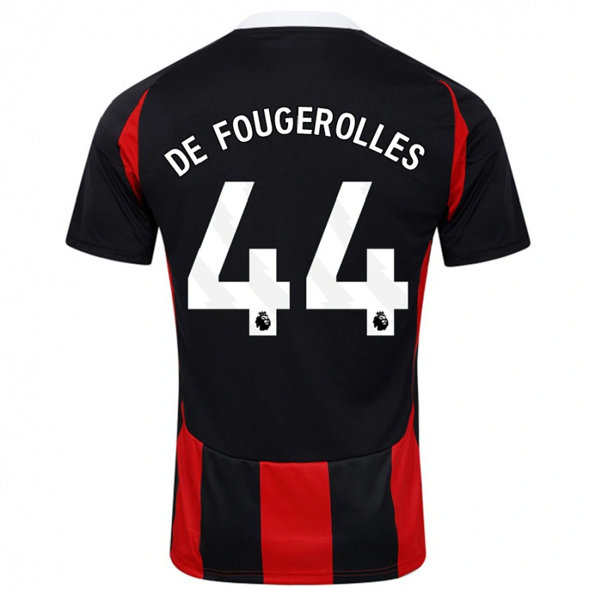 Danxen Herren Luc De Fougerolles #44 Schwarz Rot Auswärtstrikot Trikot 2024/25 T-Shirt Schweiz