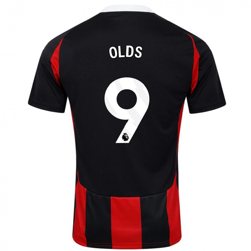 Danxen Herren Ellie Olds #9 Schwarz Rot Auswärtstrikot Trikot 2024/25 T-Shirt Schweiz