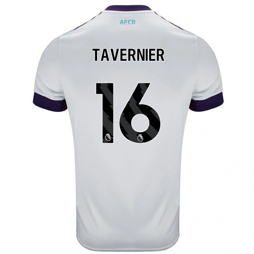 Danxen Herren Marcus Tavernier #16 Weiß Grün Lila Auswärtstrikot Trikot 2024/25 T-Shirt Schweiz