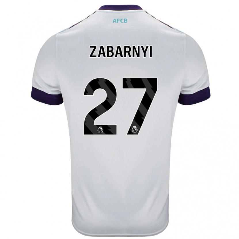 Danxen Herren Ilya Zabarnyi #27 Weiß Grün Lila Auswärtstrikot Trikot 2024/25 T-Shirt Schweiz