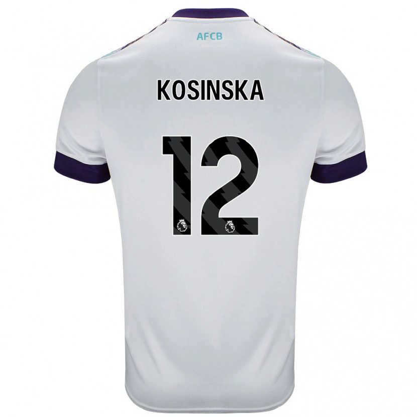 Danxen Herren Daniela Kosinska #12 Weiß Grün Lila Auswärtstrikot Trikot 2024/25 T-Shirt Schweiz