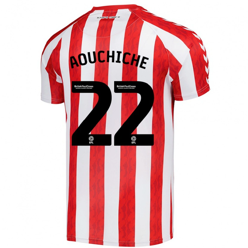 Danxen Damen Adil Aouchiche #22 Rot Weiß Heimtrikot Trikot 2024/25 T-Shirt Schweiz