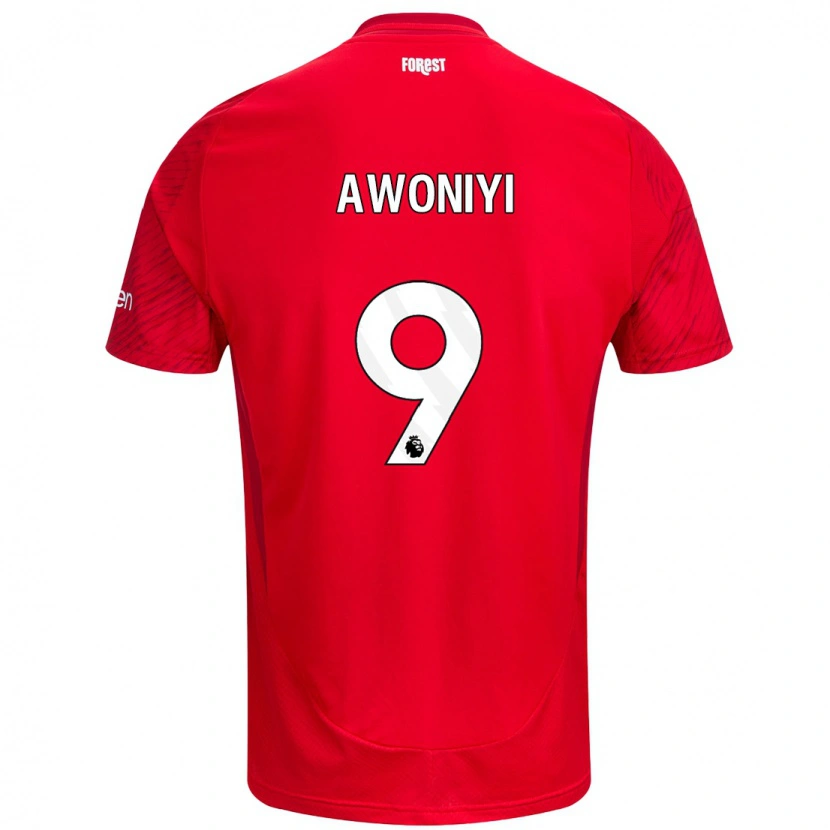 Danxen Damen Taiwo Awoniyi #9 Rot Weiß Heimtrikot Trikot 2024/25 T-Shirt Schweiz