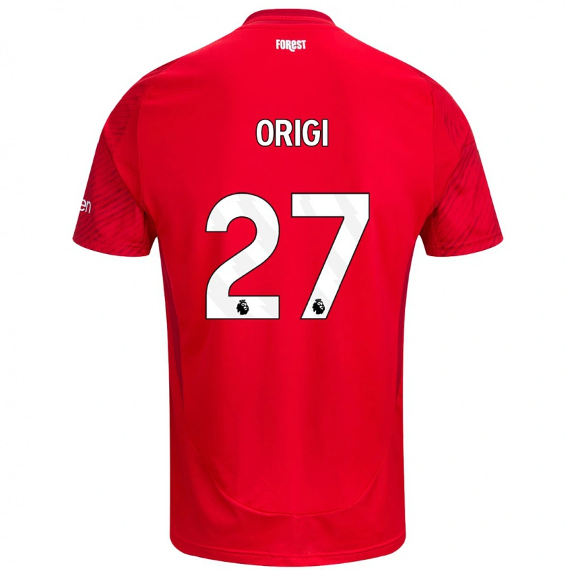 Danxen Damen Divock Origi #27 Rot Weiß Heimtrikot Trikot 2024/25 T-Shirt Schweiz