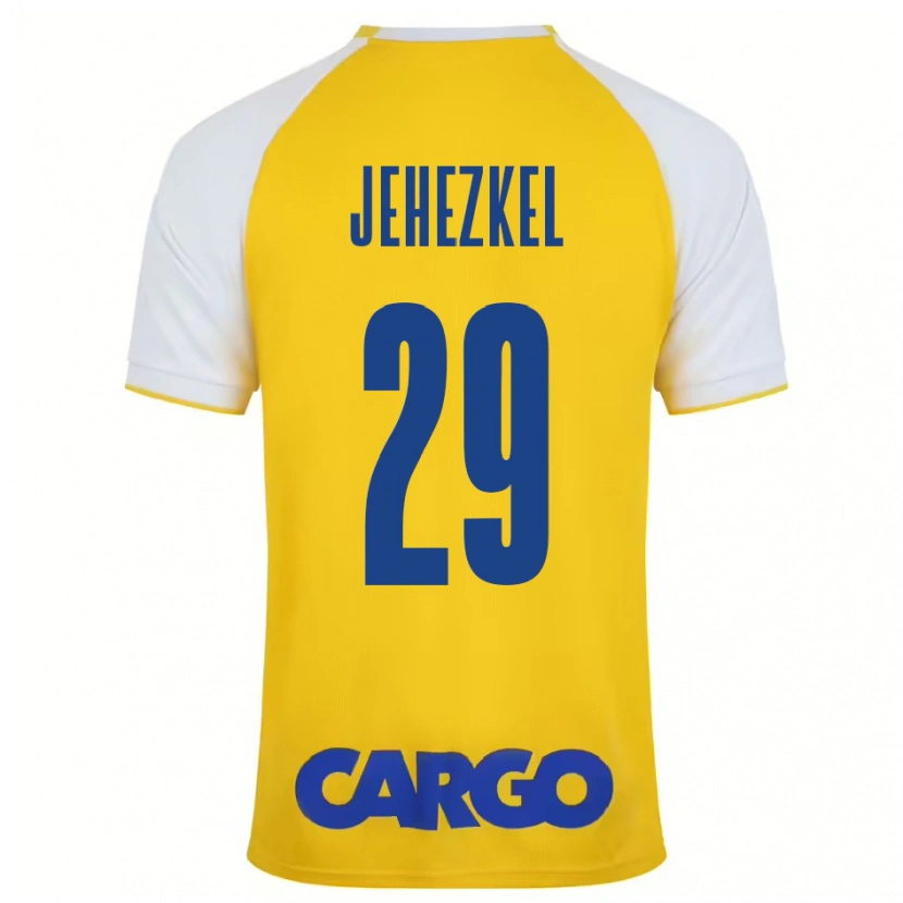 Danxen Damen Sagiv Jehezkel #29 Gelb Weiß Heimtrikot Trikot 2024/25 T-Shirt Schweiz