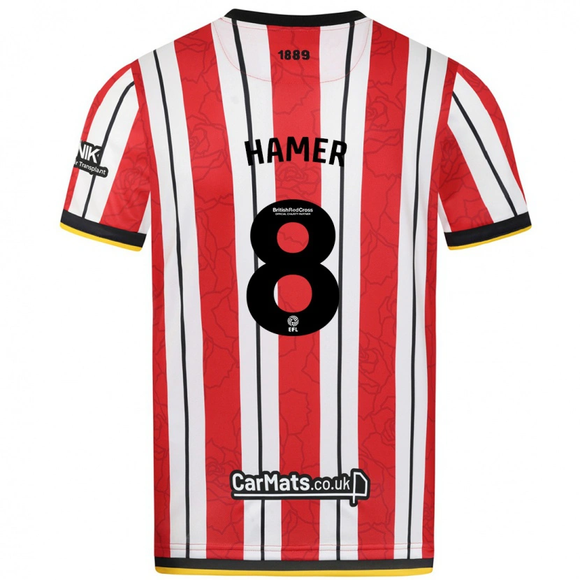 Danxen Damen Gustavo Hamer #8 Rot Weiße Streifen Heimtrikot Trikot 2024/25 T-Shirt Schweiz