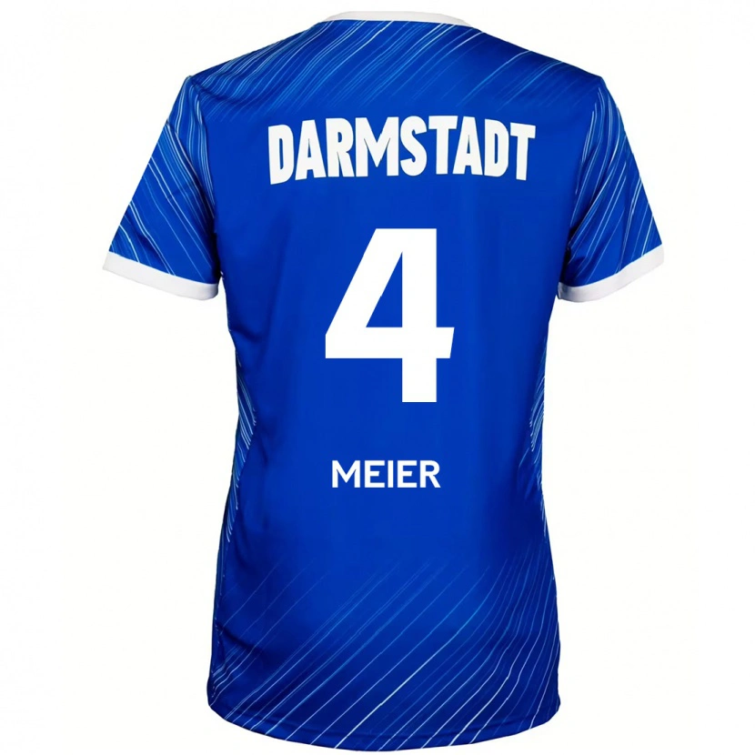 Danxen Damen Mark Meier #4 Blau Weiß Heimtrikot Trikot 2024/25 T-Shirt Schweiz