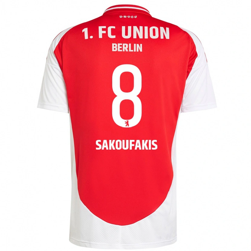 Danxen Damen Theodor Sakoufakis #8 Rot Weiß Heimtrikot Trikot 2024/25 T-Shirt Schweiz