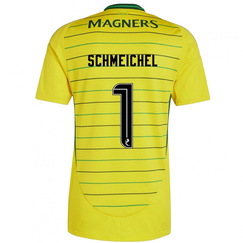 Danxen Damen Kasper Schmeichel #1 Gelb Auswärtstrikot Trikot 2024/25 T-Shirt Schweiz