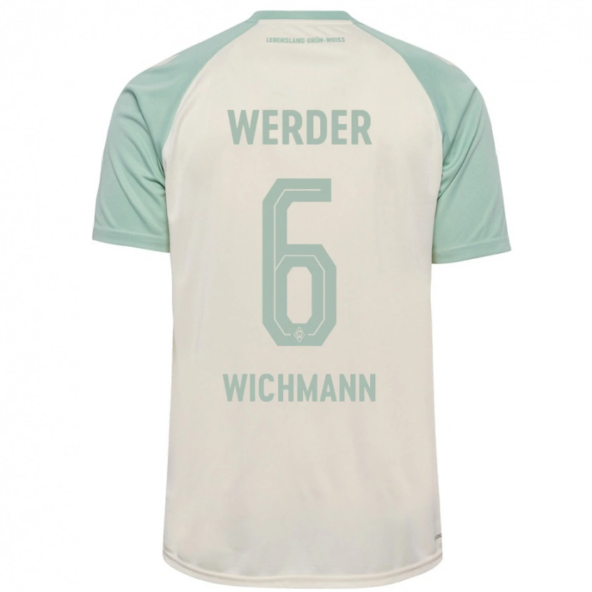 Danxen Damen Reena Wichmann #6 Cremeweiß Hellgrün Auswärtstrikot Trikot 2024/25 T-Shirt Schweiz