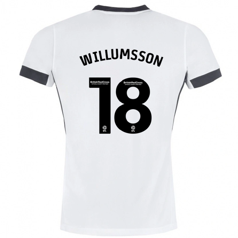 Danxen Damen Willum Thór Willumsson #18 Weiß Schwarz Auswärtstrikot Trikot 2024/25 T-Shirt Schweiz