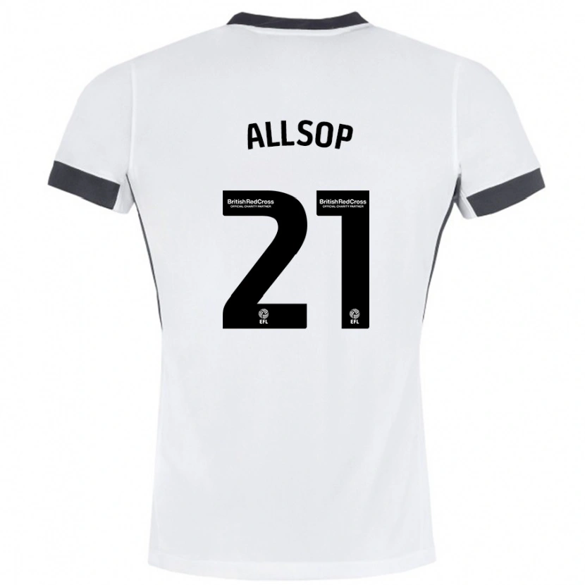 Danxen Damen Ryan Allsop #21 Weiß Schwarz Auswärtstrikot Trikot 2024/25 T-Shirt Schweiz