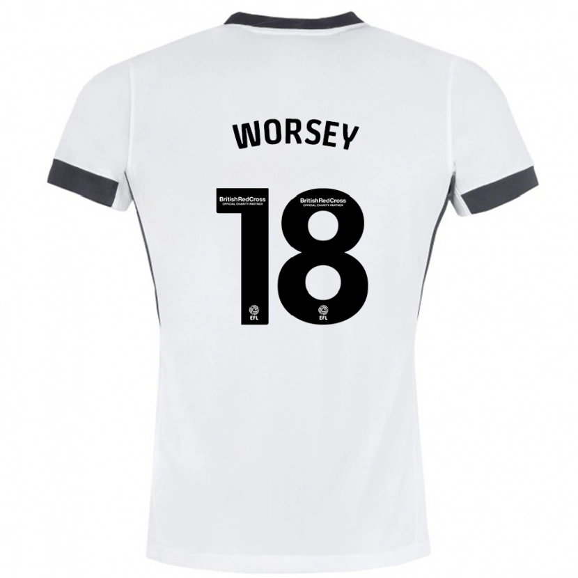 Danxen Damen Louanne Worsey #18 Weiß Schwarz Auswärtstrikot Trikot 2024/25 T-Shirt Schweiz