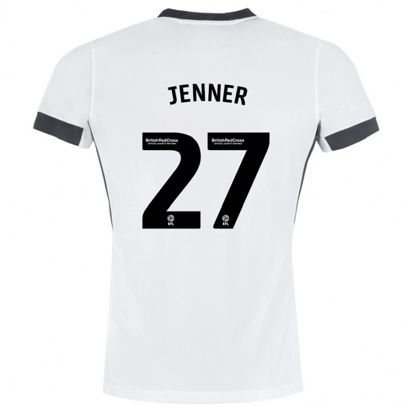 Danxen Damen Abbi Jenner #27 Weiß Schwarz Auswärtstrikot Trikot 2024/25 T-Shirt Schweiz