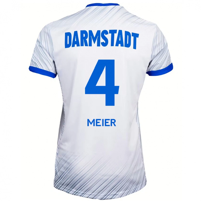 Danxen Damen Mark Meier #4 Weiß Blau Auswärtstrikot Trikot 2024/25 T-Shirt Schweiz