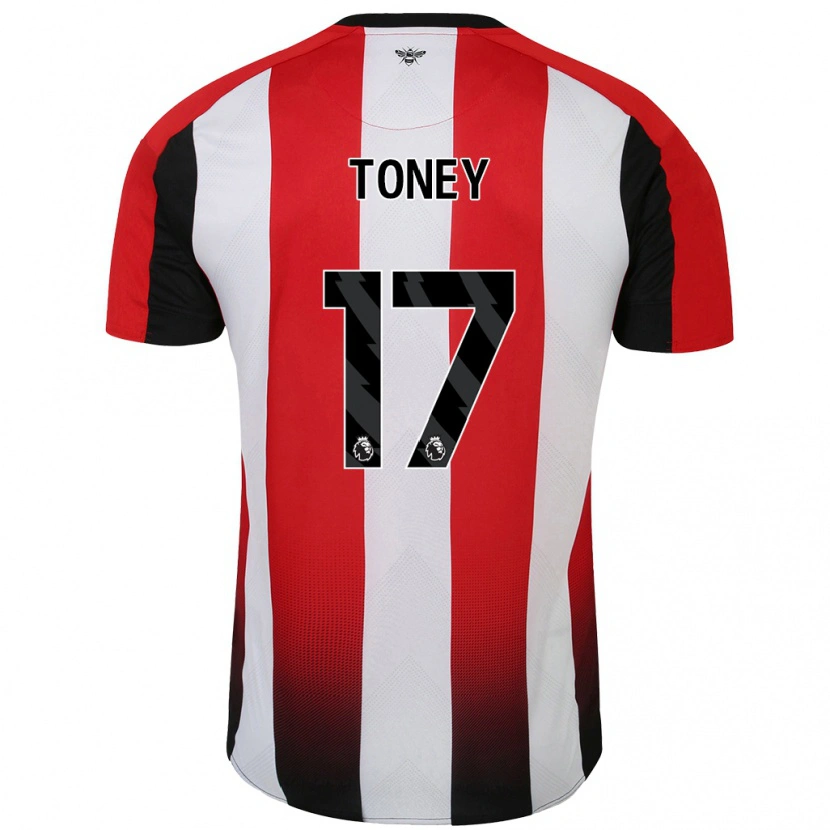 Danxen Kinder Ivan Toney #17 Rot Weiß Heimtrikot Trikot 2024/25 T-Shirt Schweiz