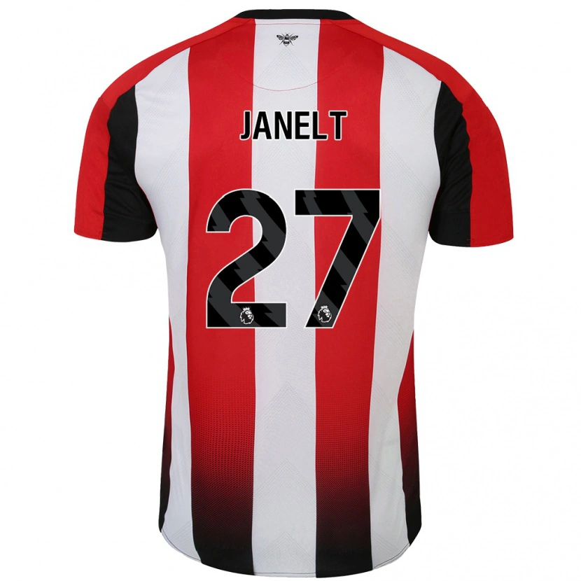 Danxen Kinder Vitaly Janelt #27 Rot Weiß Heimtrikot Trikot 2024/25 T-Shirt Schweiz