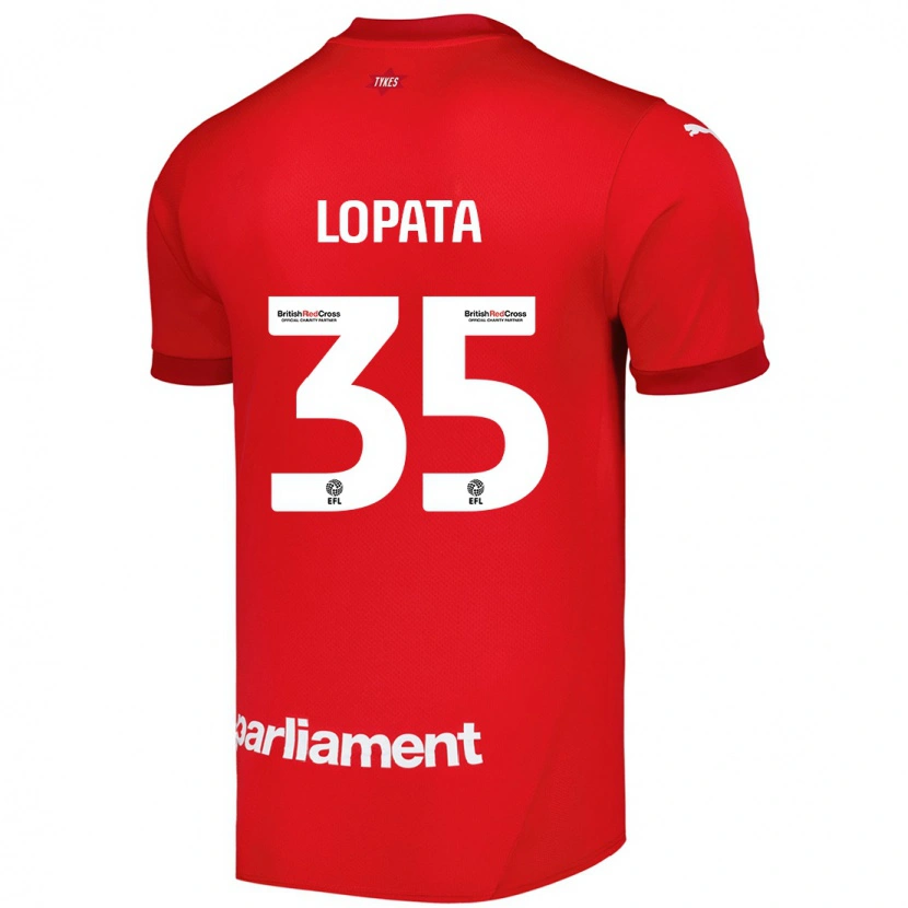 Danxen Kinder Kacper Lopata #35 Rot Heimtrikot Trikot 2024/25 T-Shirt Schweiz