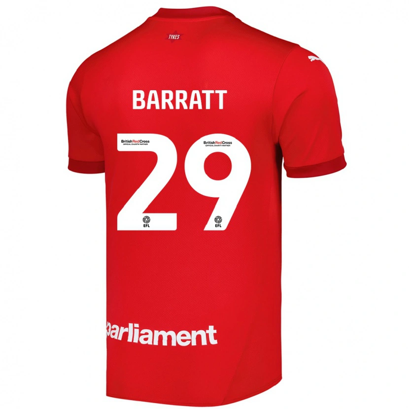 Danxen Kinder Connor Barratt #29 Rot Heimtrikot Trikot 2024/25 T-Shirt Schweiz