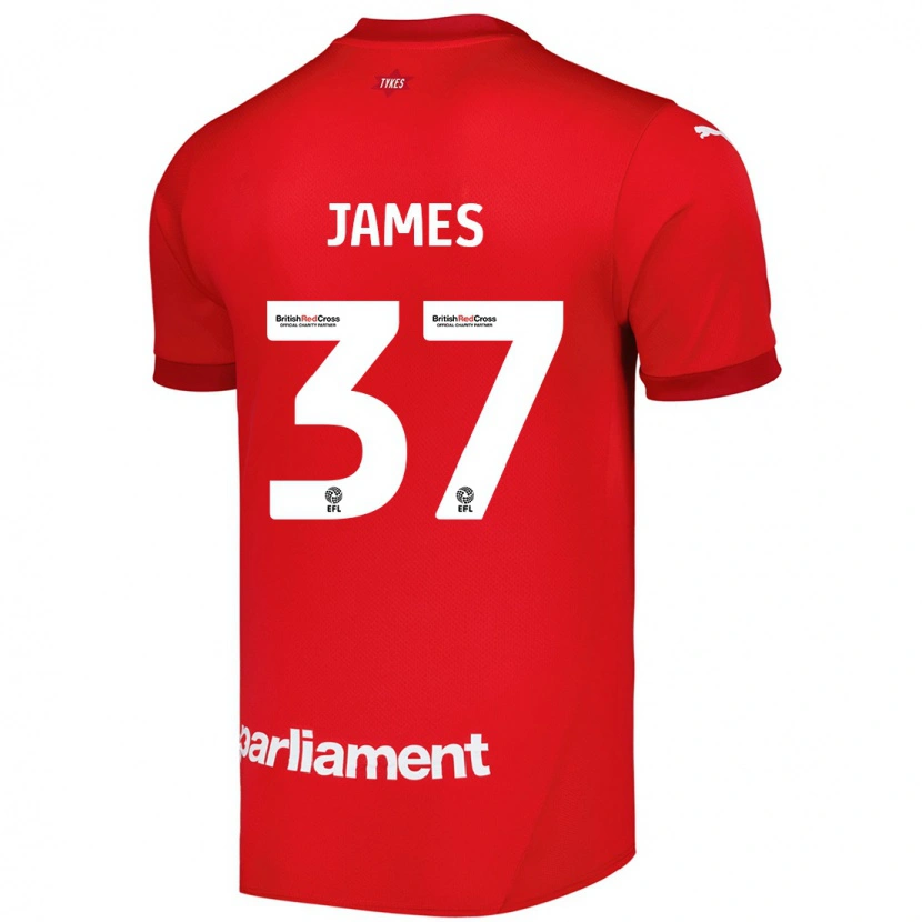 Danxen Kinder Nathan James #37 Rot Heimtrikot Trikot 2024/25 T-Shirt Schweiz