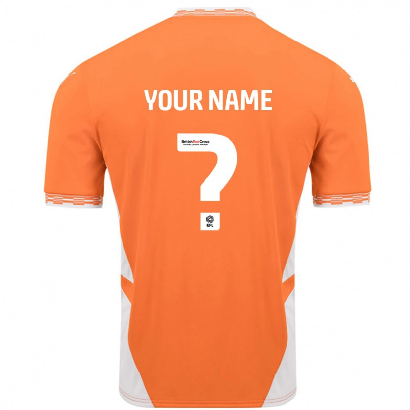 Danxen Kinder Ihren Namen #0 Orange Weiß Heimtrikot Trikot 2024/25 T-Shirt Schweiz