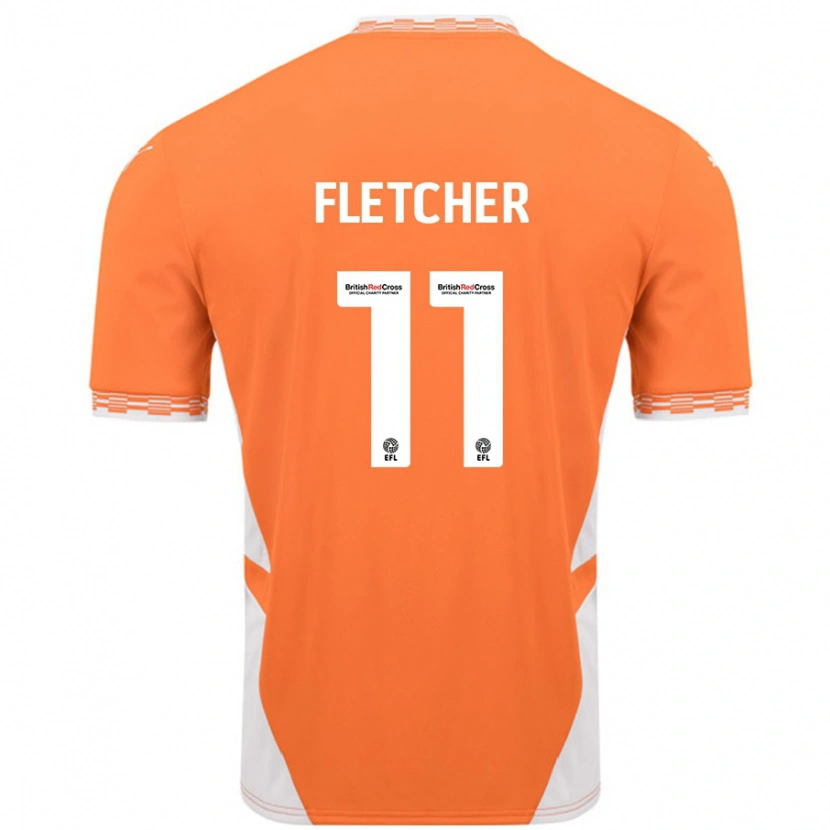 Danxen Kinder Ashley Fletcher #11 Orange Weiß Heimtrikot Trikot 2024/25 T-Shirt Schweiz