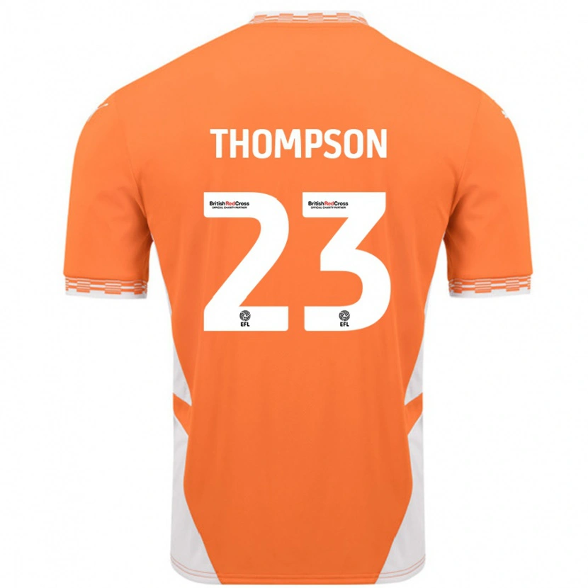 Danxen Kinder Dominic Thompson #23 Orange Weiß Heimtrikot Trikot 2024/25 T-Shirt Schweiz