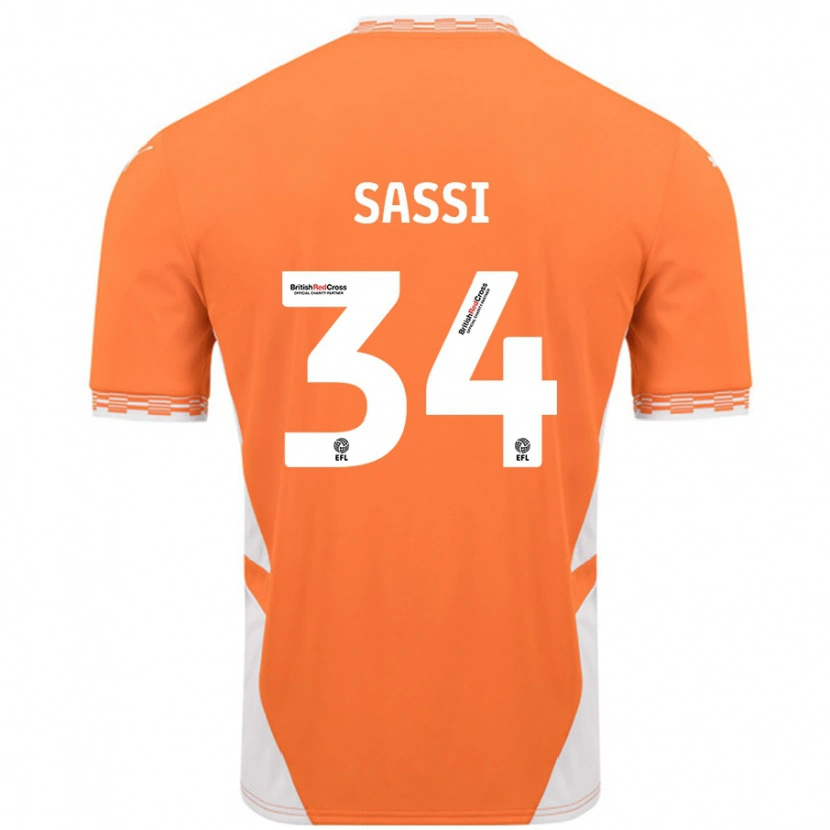 Danxen Kinder Dan Sassi #34 Orange Weiß Heimtrikot Trikot 2024/25 T-Shirt Schweiz