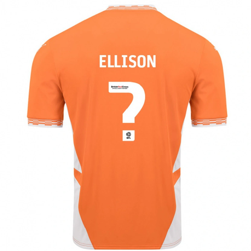 Danxen Kinder Jordyn Ellison #0 Orange Weiß Heimtrikot Trikot 2024/25 T-Shirt Schweiz