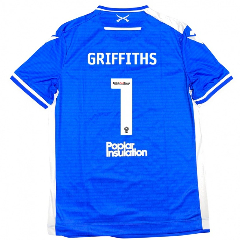 Danxen Kinder Josh Griffiths #1 Blau Weiß Heimtrikot Trikot 2024/25 T-Shirt Schweiz