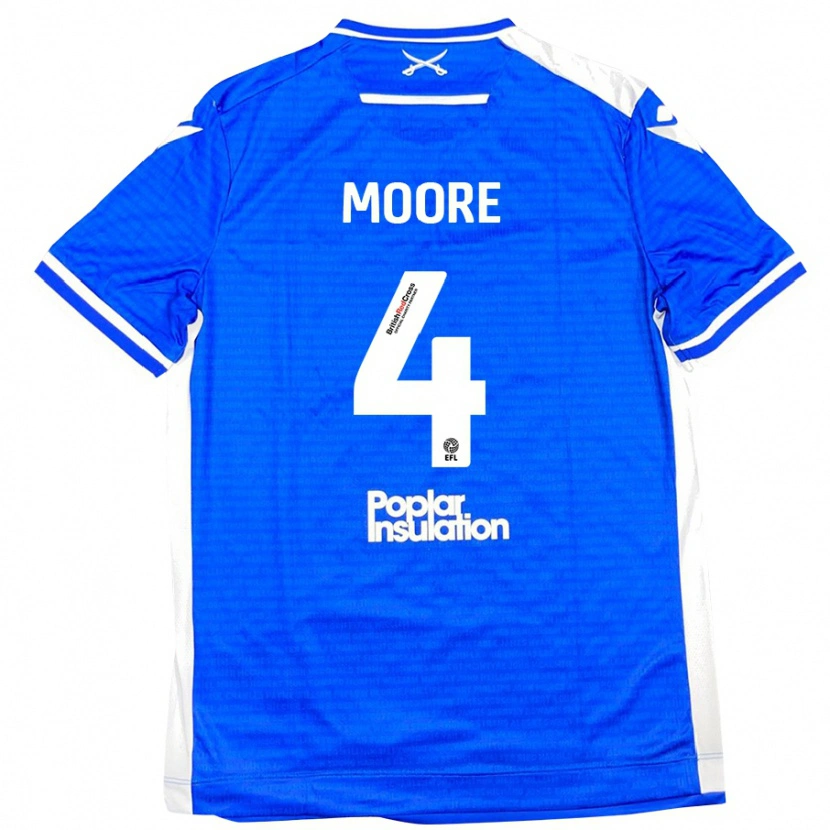 Danxen Kinder Taylor Moore #4 Blau Weiß Heimtrikot Trikot 2024/25 T-Shirt Schweiz