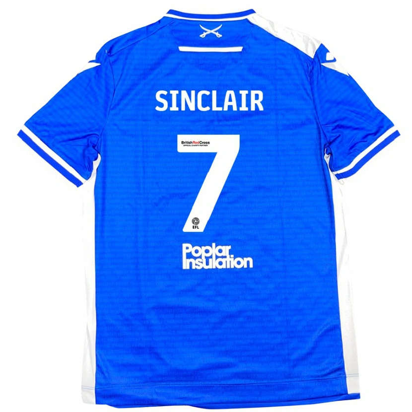 Danxen Kinder Scott Sinclair #7 Blau Weiß Heimtrikot Trikot 2024/25 T-Shirt Schweiz