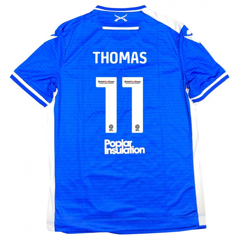 Danxen Kinder Luke Thomas #11 Blau Weiß Heimtrikot Trikot 2024/25 T-Shirt Schweiz