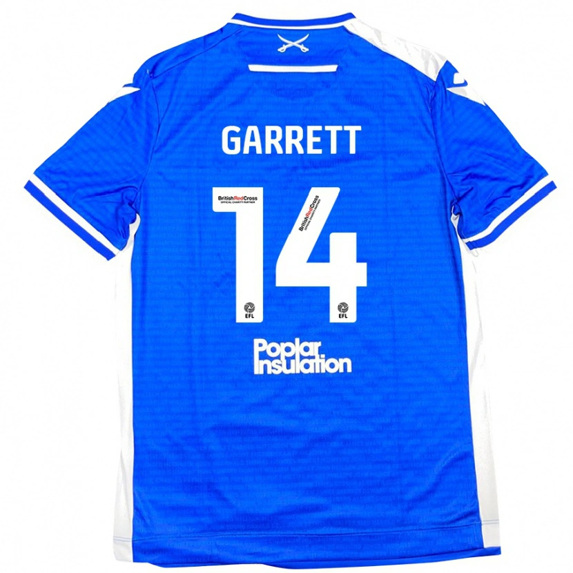 Danxen Kinder Jake Garrett #14 Blau Weiß Heimtrikot Trikot 2024/25 T-Shirt Schweiz