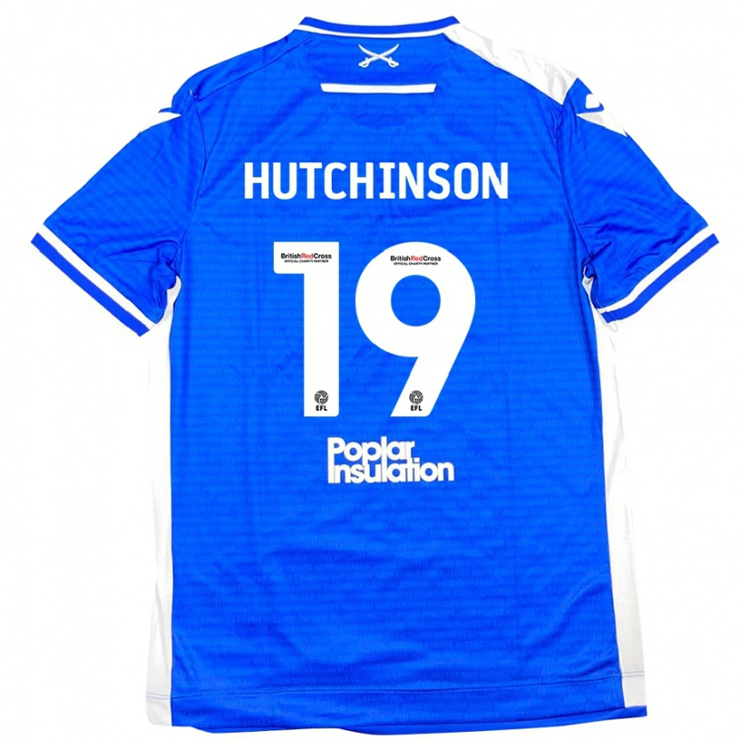 Danxen Kinder Isaac Hutchinson #19 Blau Weiß Heimtrikot Trikot 2024/25 T-Shirt Schweiz