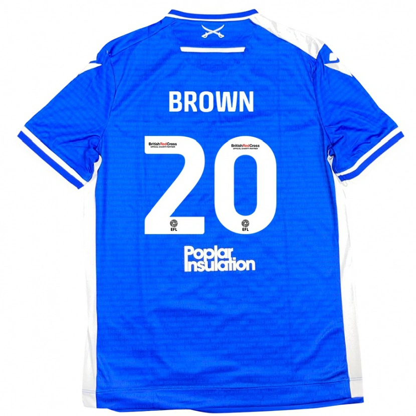 Danxen Kinder Jevani Brown #20 Blau Weiß Heimtrikot Trikot 2024/25 T-Shirt Schweiz