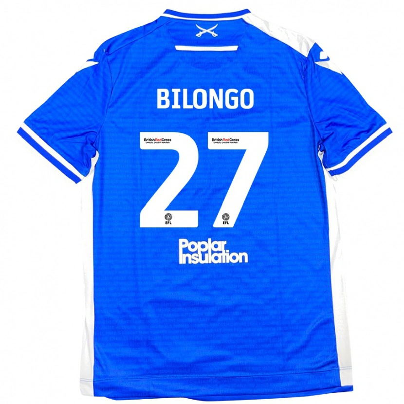 Danxen Kinder Bryant Bilongo #27 Blau Weiß Heimtrikot Trikot 2024/25 T-Shirt Schweiz