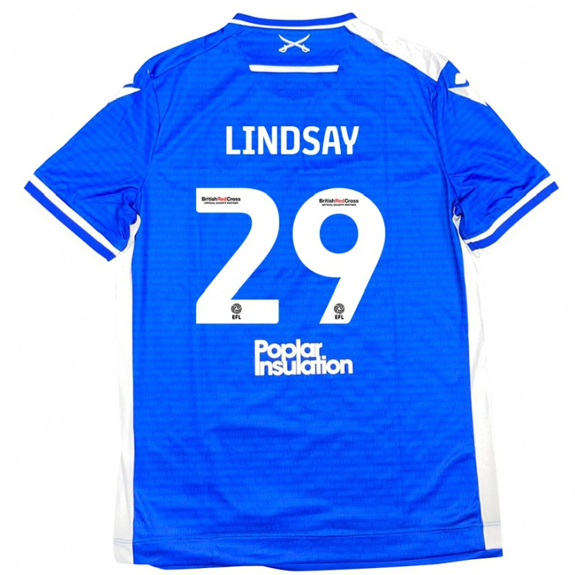 Danxen Kinder Jamie Lindsay #29 Blau Weiß Heimtrikot Trikot 2024/25 T-Shirt Schweiz