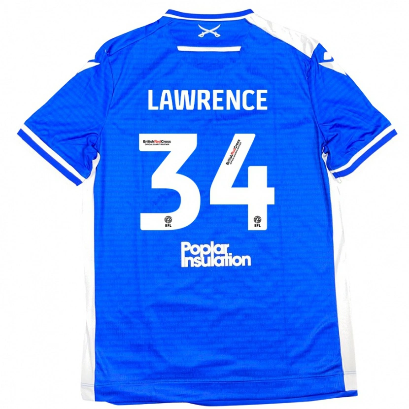 Danxen Kinder Jerry Lawrence #34 Blau Weiß Heimtrikot Trikot 2024/25 T-Shirt Schweiz