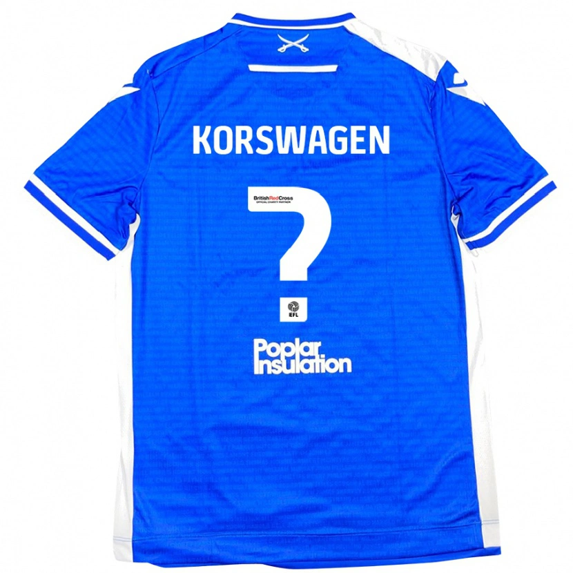 Danxen Kinder Mattijis Korswagen #0 Blau Weiß Heimtrikot Trikot 2024/25 T-Shirt Schweiz