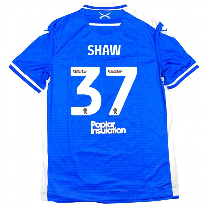 Danxen Kinder Kofi Shaw #37 Blau Weiß Heimtrikot Trikot 2024/25 T-Shirt Schweiz