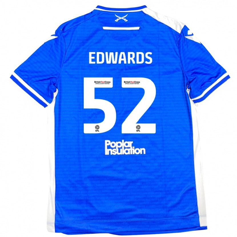 Danxen Kinder Max Edwards #52 Blau Weiß Heimtrikot Trikot 2024/25 T-Shirt Schweiz