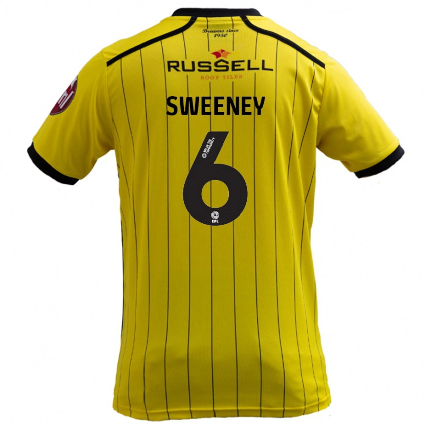 Danxen Kinder Ryan Sweeney #6 Gelb Heimtrikot Trikot 2024/25 T-Shirt Schweiz