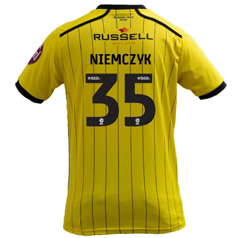 Danxen Kinder Jakub Niemczyk #35 Gelb Heimtrikot Trikot 2024/25 T-Shirt Schweiz