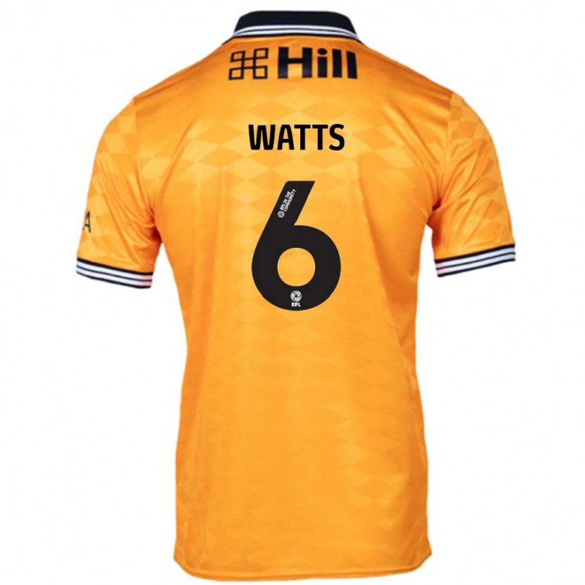 Danxen Kinder Kell Watts #6 Orange Heimtrikot Trikot 2024/25 T-Shirt Schweiz